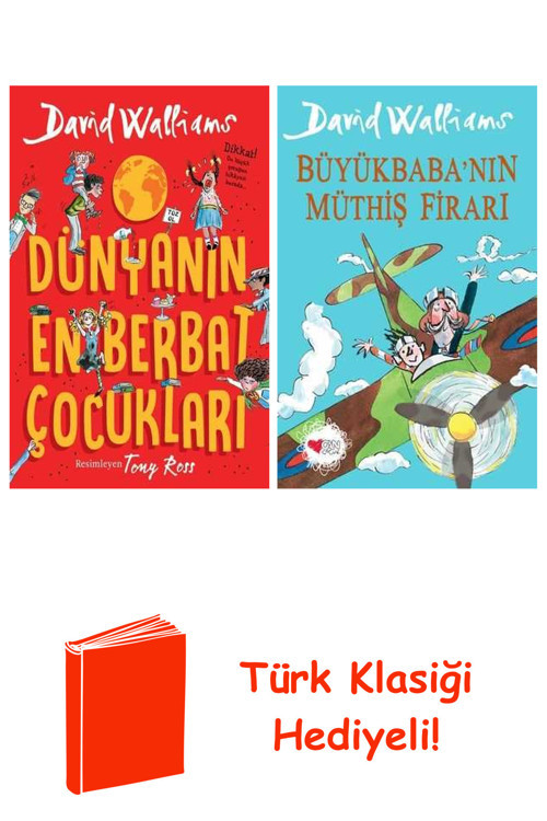 David Walliams 2 Kitap Seti + Türk Klasiği Hediye