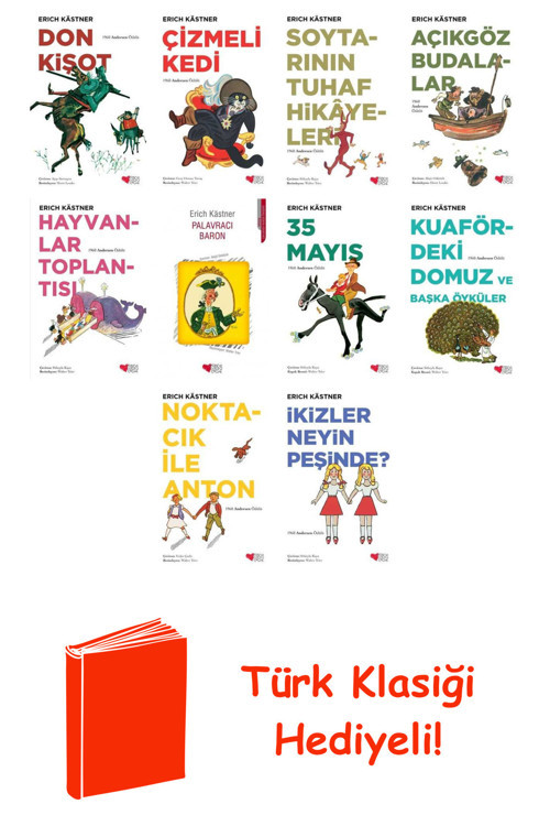 Erich Kästner 10 Kitap Seti + Türk Klasiği Hediye