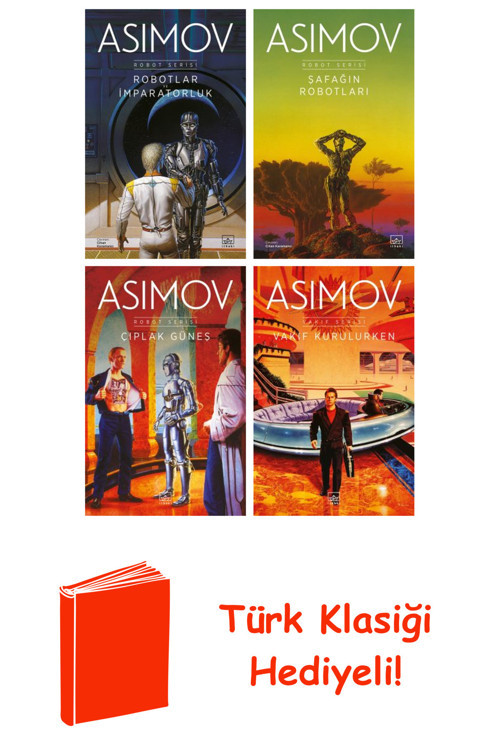 Isaac Asimov 4 Kitap Seti + Türk Klasiği Hediye