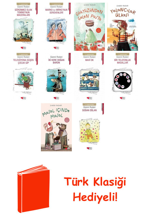 Gianni Rodari 10 Kitap Seti + Türk Klasiği Hediye