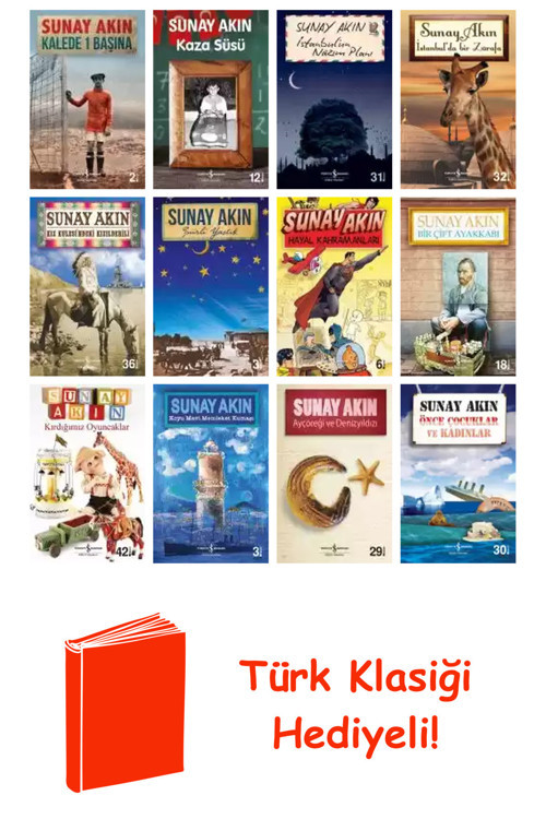 Sunay Akın 12 Kitap Seti + Türk Klasiği Hediye