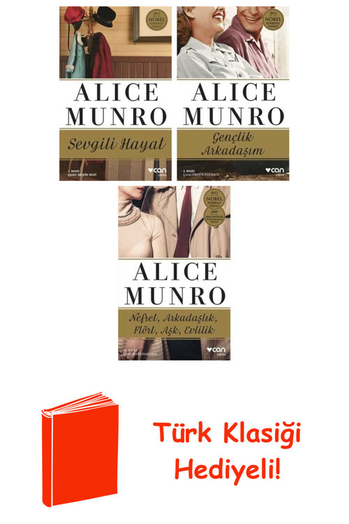 Alice Munro 3 Kitap Seti + Türk Klasiği Hediye