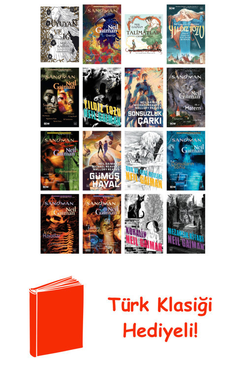 Neil Gaiman 16 Kitap Seti + Türk Klasiği Hediye