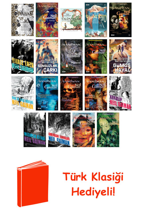 Neil Gaiman 18 Kitap Seti + Türk Klasiği Hediye