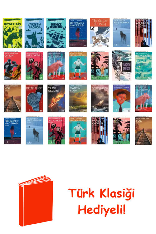 Jack London 28 Kitap Seti + Türk Klasiği Hediye