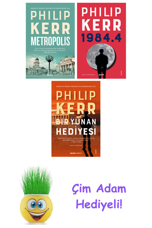 Philip Kerr 3 Kitap Seti + Çim Adam Hediye