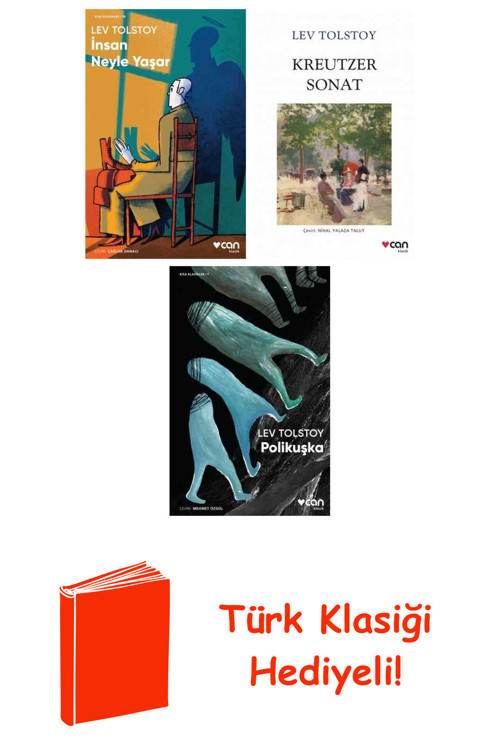 Lev Tolstoy 3 Kitap Seti + Türk Klasiği Hediye