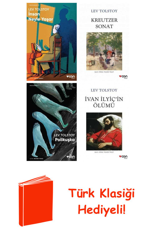 Lev Tolstoy 4 Kitap Seti + Türk Klasiği Hediye