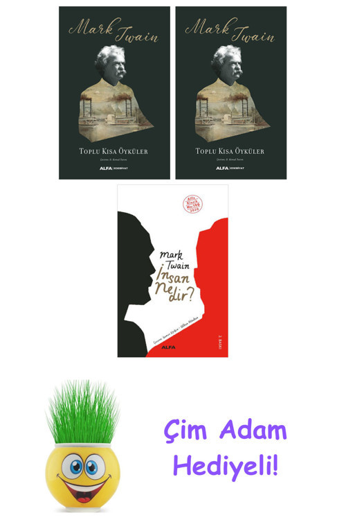 Mark Twain 3 Kitap Seti + Çim Adam Hediye