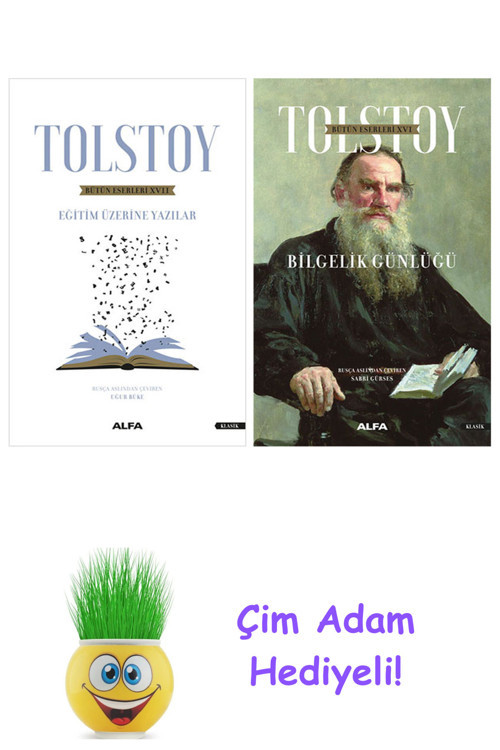 Lev Nikolayeviç Tolstoy 2 Kitap Seti + Çim Adam Hediye