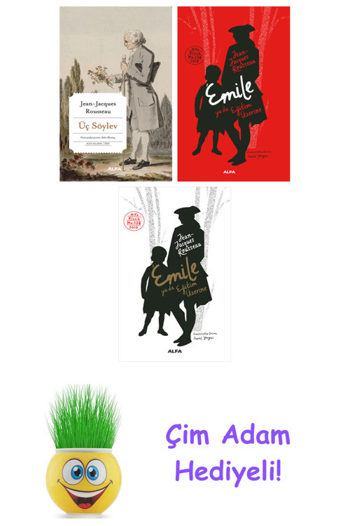 Jean Jacques Rousseau 3 Kitap Seti + Çim Adam Hediye