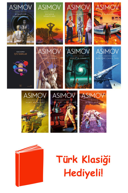 Isaac Asimov 11 Kitap Seti + Türk Klasiği Hediye