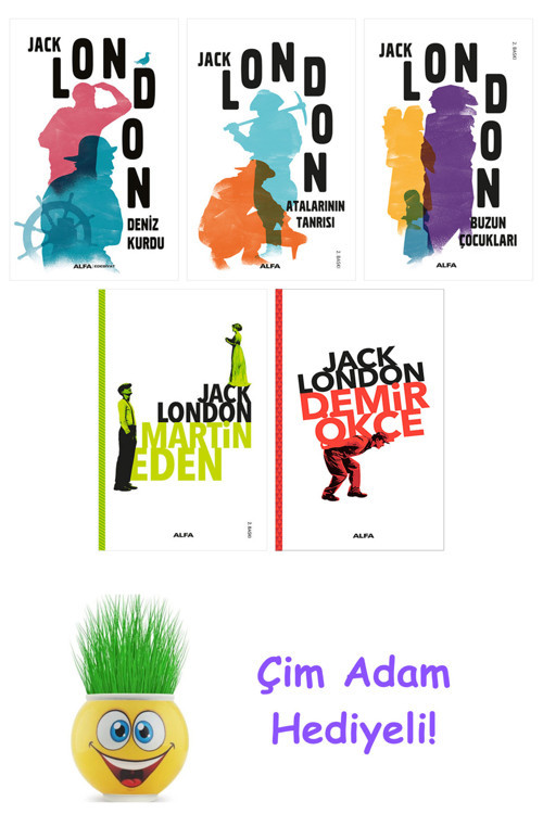 Jack London 5 Kitap Seti + Çim Adam Hediye
