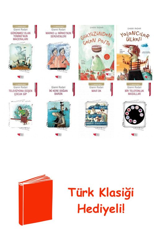 Gianni Rodari 8 Kitap Seti + Türk Klasiği Hediye