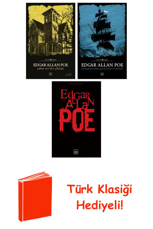 Edgar Allan Poe 3 Kitap Seti + Türk Klasiği Hediye