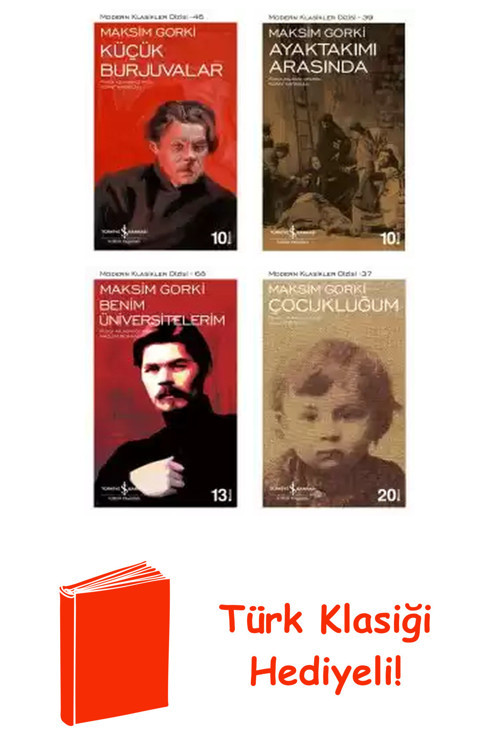 Maksim Gorki 4 Kitap Seti + Türk Klasiği Hediye