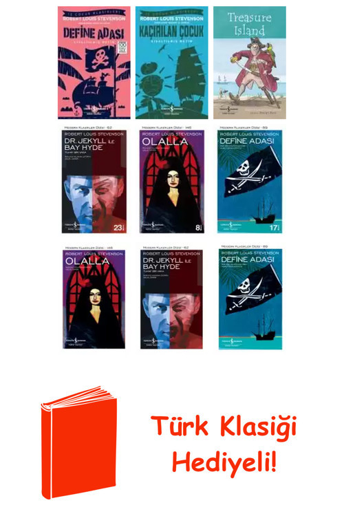 Robert Louis Stevenson 9 Kitap Seti + Türk Klasiği Hediye