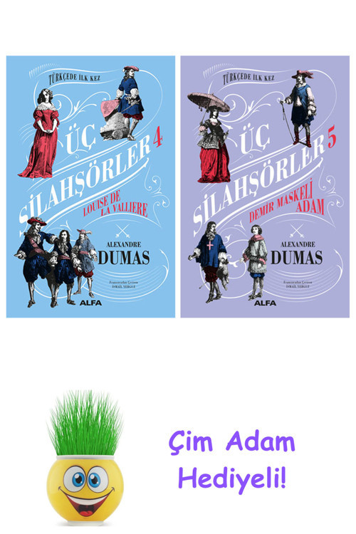 Alexandre Dumas 2 Kitap Seti + Çim Adam Hediye