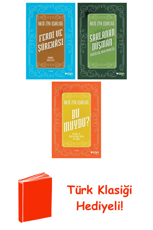 Halid Ziya Uşaklıgil 3 Kitap Seti + Türk Klasiği Hediye