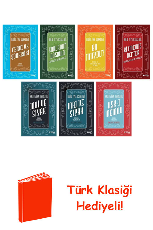 Halid Ziya Uşaklıgil 7 Kitap Seti + Türk Klasiği Hediye
