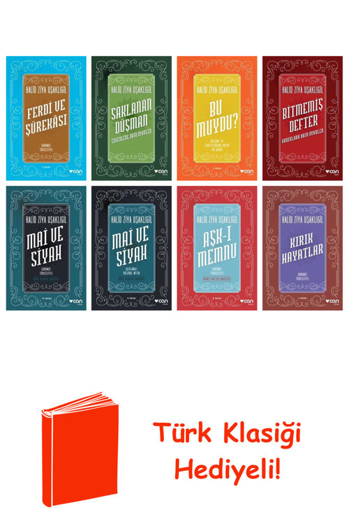 Halid Ziya Uşaklıgil 8 Kitap Seti + Türk Klasiği Hediye