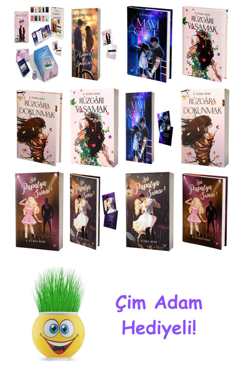 K. Kübra Berk 12 Kitap Seti + Çim Adam Hediye