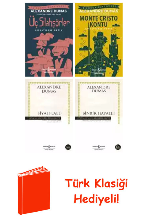 Alexandre Dumas 4 Kitap Seti + Türk Klasiği Hediye