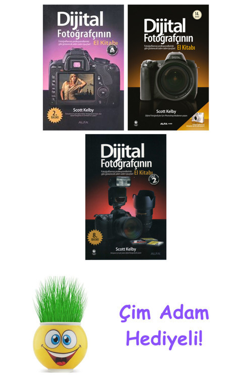 Scott Kelby 3 Kitap Seti + Çim Adam Hediye