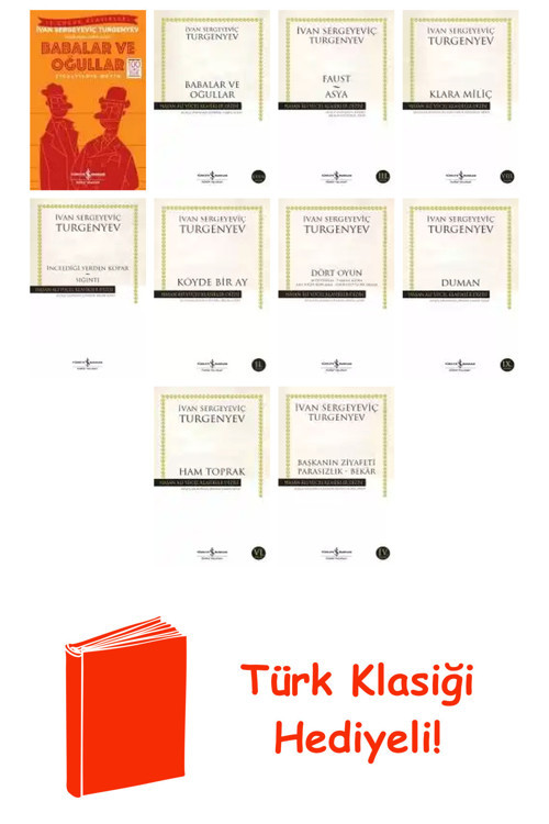 İvan Sergeyeviç Turgenyev 10 Kitap Seti + Türk Klasiği Hediye