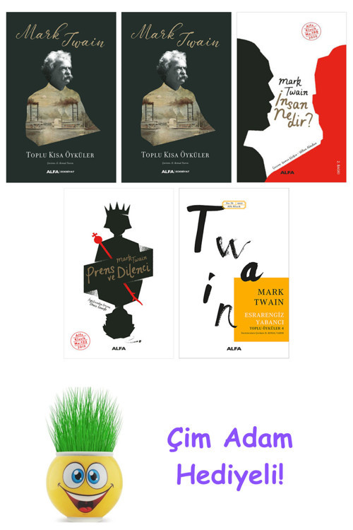 Mark Twain 5 Kitap Seti + Çim Adam Hediye