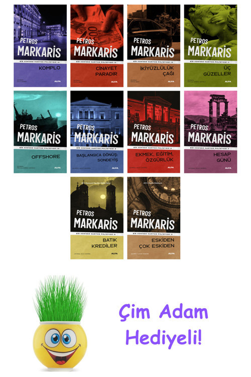 Petros Markaris 10 Kitap Seti + Çim Adam Hediye