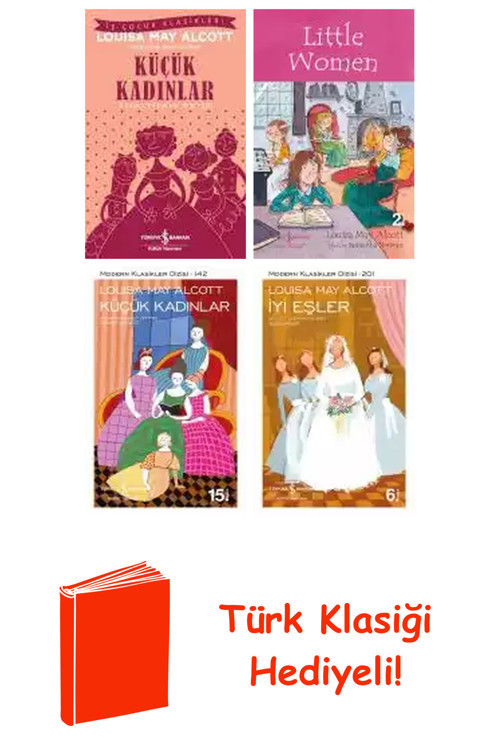 Louisa May Alcott 4 Kitap Seti + Türk Klasiği Hediye