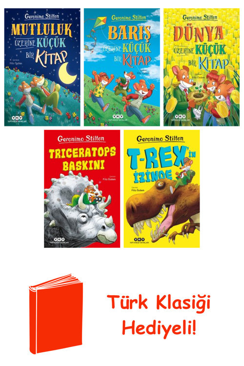 Geronimo Stilton 5 Kitap Seti + Türk Klasiği Hediye