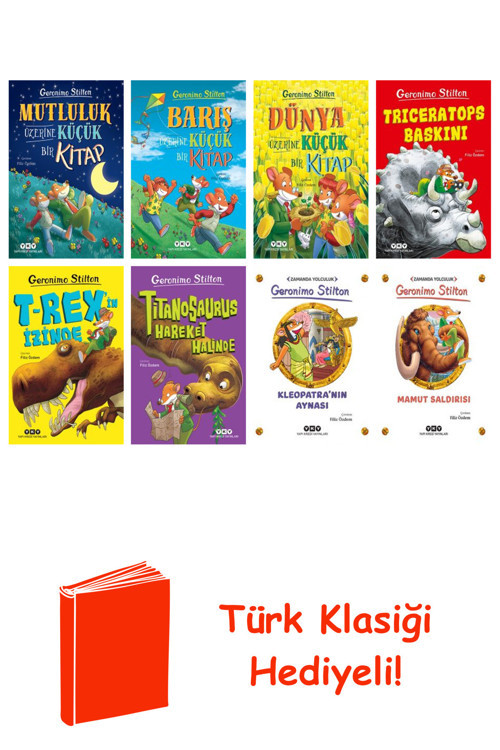 Geronimo Stilton 8 Kitap Seti + Türk Klasiği Hediye