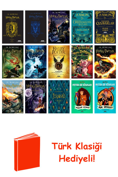 J.K. Rowling 15 Kitap Seti + Türk Klasiği Hediye