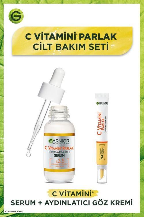 C Vitamini Parlak Aydınlatıcı Göz Kremi 15 ml + Süper Aydınlatıcı Serum 30 ml