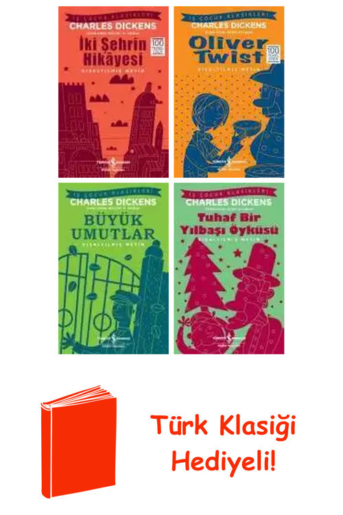 Charles Dickens 4 Kitap Seti + Türk Klasiği Hediye