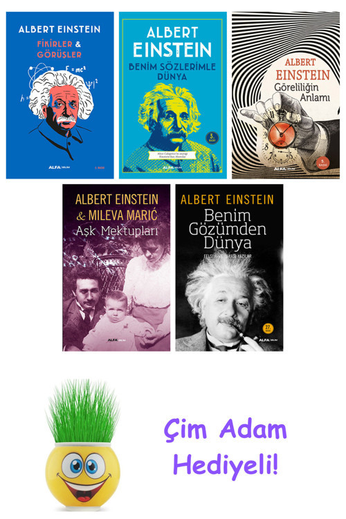 Albert Einstein 5 Kitap Seti + Çim Adam Hediye