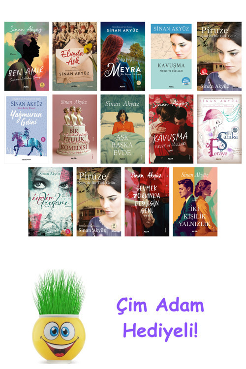Sinan Akyüz 14 Kitap Seti + Çim Adam Hediye