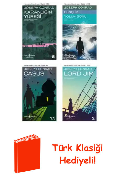 Joseph Conrad 4 Kitap Seti + Türk Klasiği Hediye