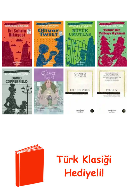 Charles Dickens 8 Kitap Seti + Türk Klasiği Hediye