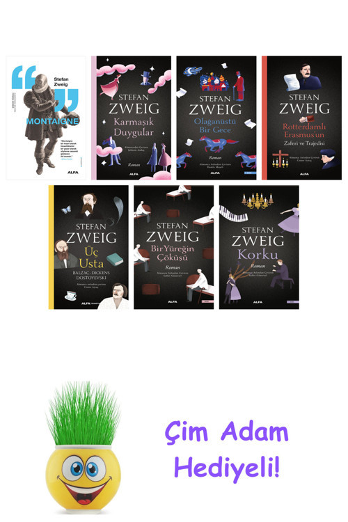 Stefan Zweig 7 Kitap Seti + Çim Adam Hediye