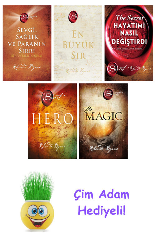 Rhonda Byrne 5 Kitap Seti + Çim Adam Hediye