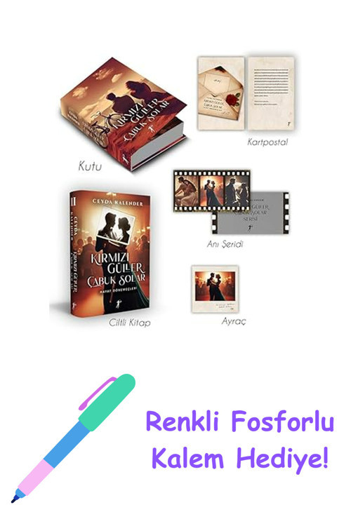 Kırmızı Güller Çabuk Solar 2 - Hayat Dönemeçleri (Ciltli - Kutulu Set) + Renkli Fosforlu Kalem