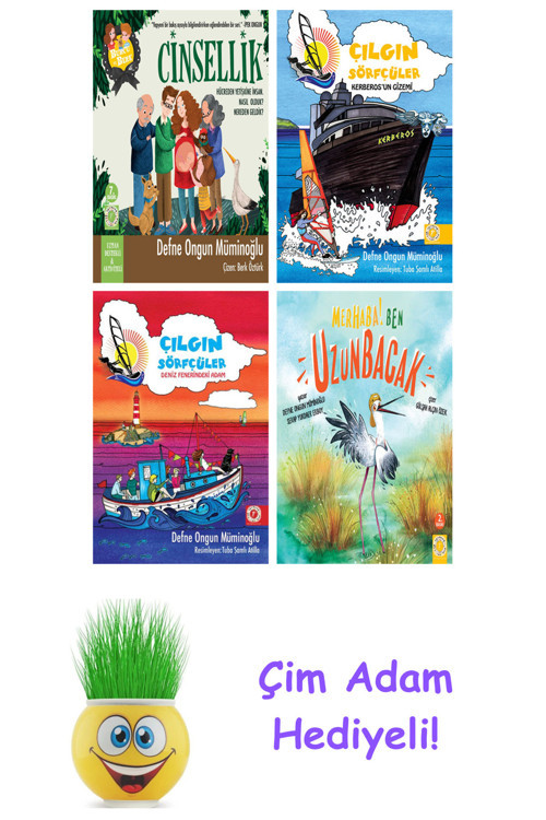 Defne Ongun Müminoğlu 4 Kitap Seti + Çim Adam Hediye