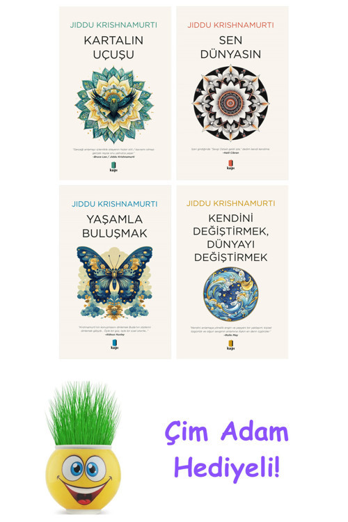 Jiddu Krishnamurti 4 Kitap Seti + Çim Adam Hediye