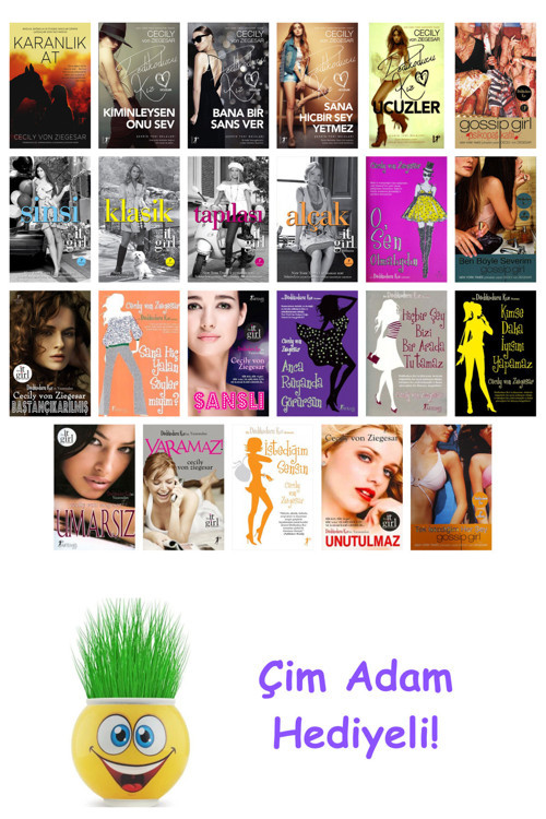 Cecily Von Ziegesar 23 Kitap Seti + Çim Adam Hediye