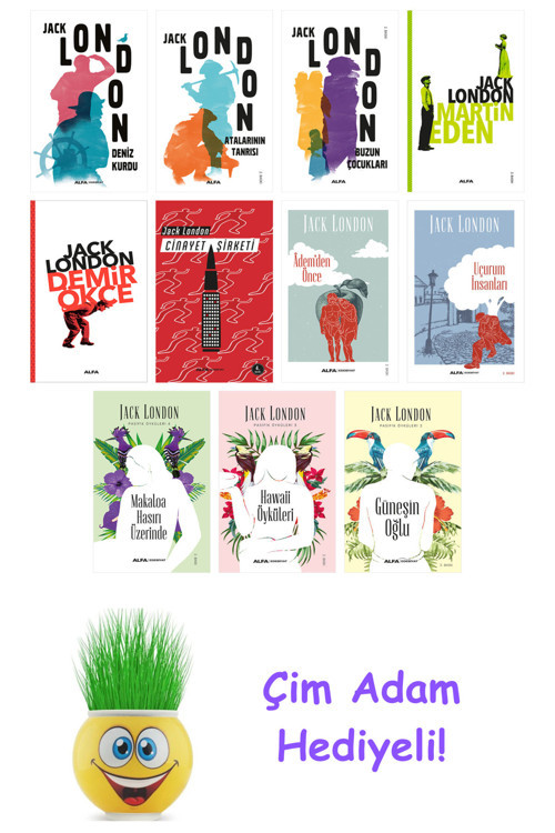 Jack London 11 Kitap Seti + Çim Adam Hediye