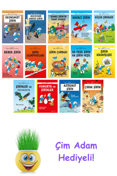Peyo 14 Kitap Seti + Çim Adam Hediye