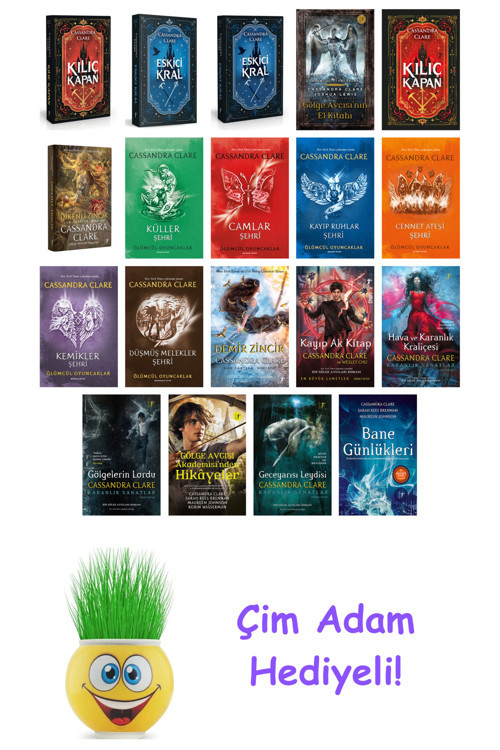 Cassandra Clare 19 Kitap Seti + Çim Adam Hediye